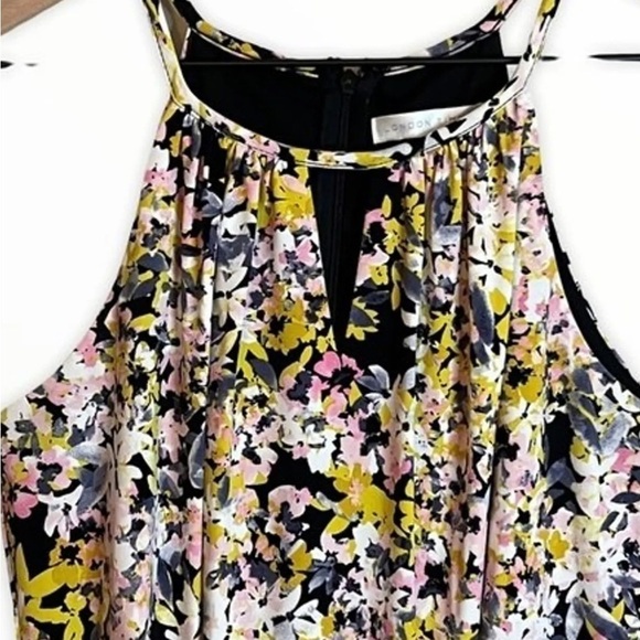 London Times Spring Floral Cropped Halter Jumpsuit Size 12 - Picture 6 of 15
